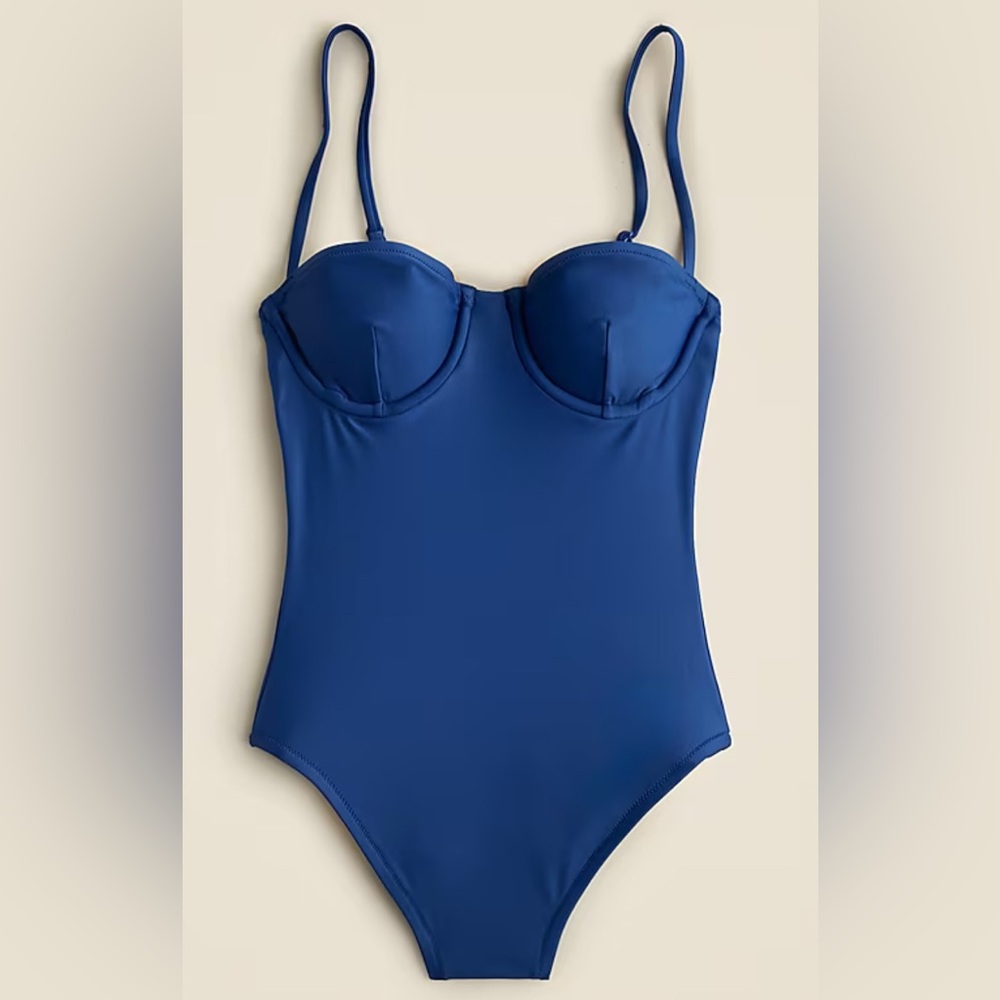 J. Crew Women's One Piece Swimsuit in Blue